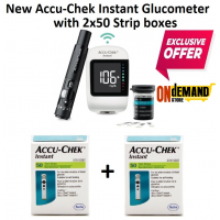 Accu Chek Instant Glucometer + 110 Testing Strips-FREE DELIVERY