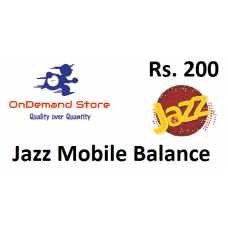 Jazz Topup Balance Rs.200 - Instant Fast Delivery
