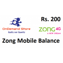 Zong Topup Balance Rs.200 - Instant Fast Delivery
