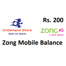 Zong Topup Balance Rs.200 - Instant Fast Delivery