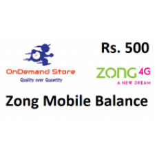Zong Topup Balance Rs.500 - Instant Fast Delivery